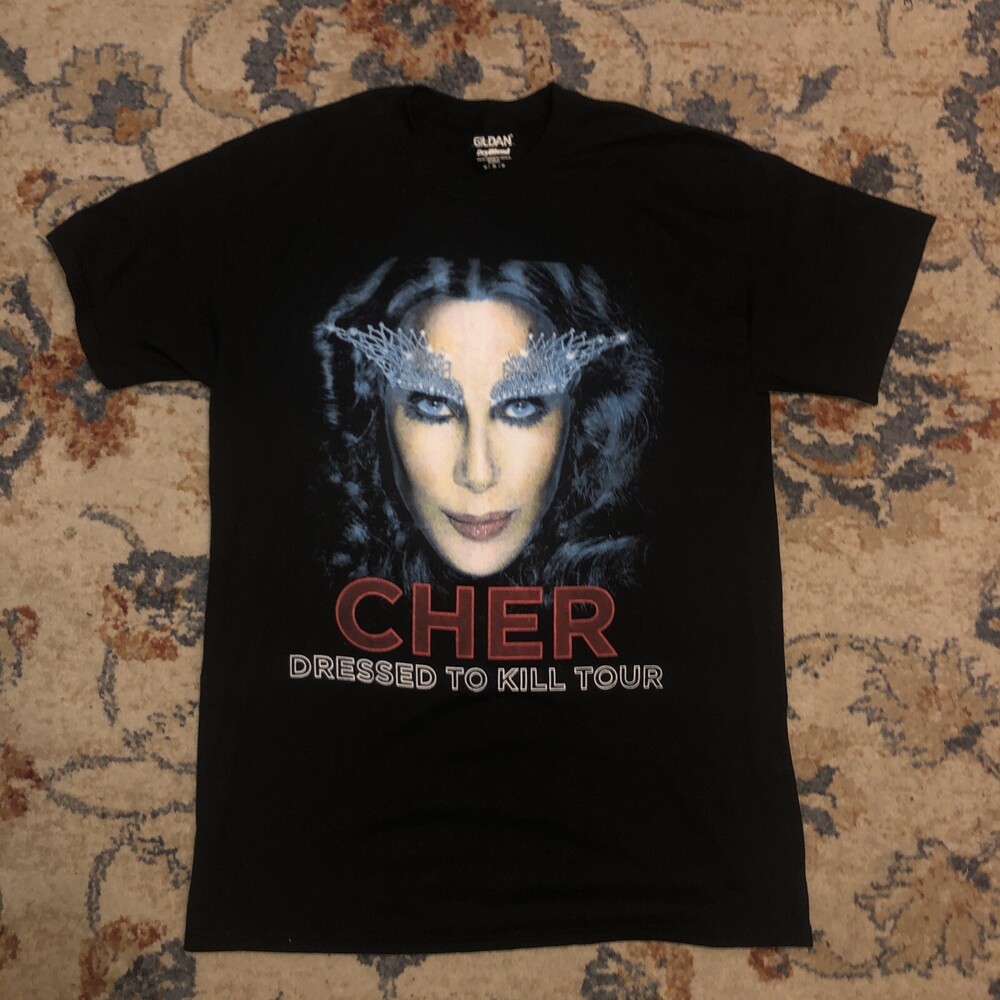 CHER DRESSED TO KILL TOUR 2014 T Shirt - Medium Men’s. Tour Cities and Dates